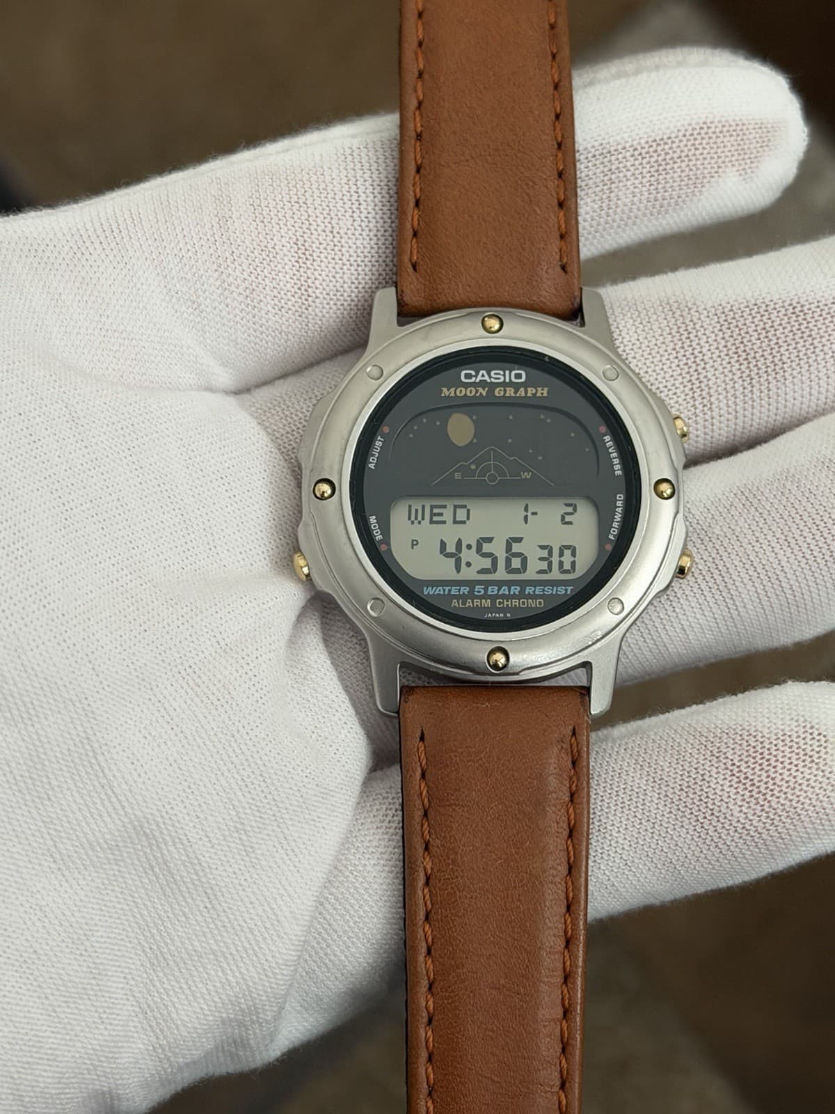 Rare Vintage Casio Moon Graph GMW-61 Men’s Digital Sports Watch JDM 1980s