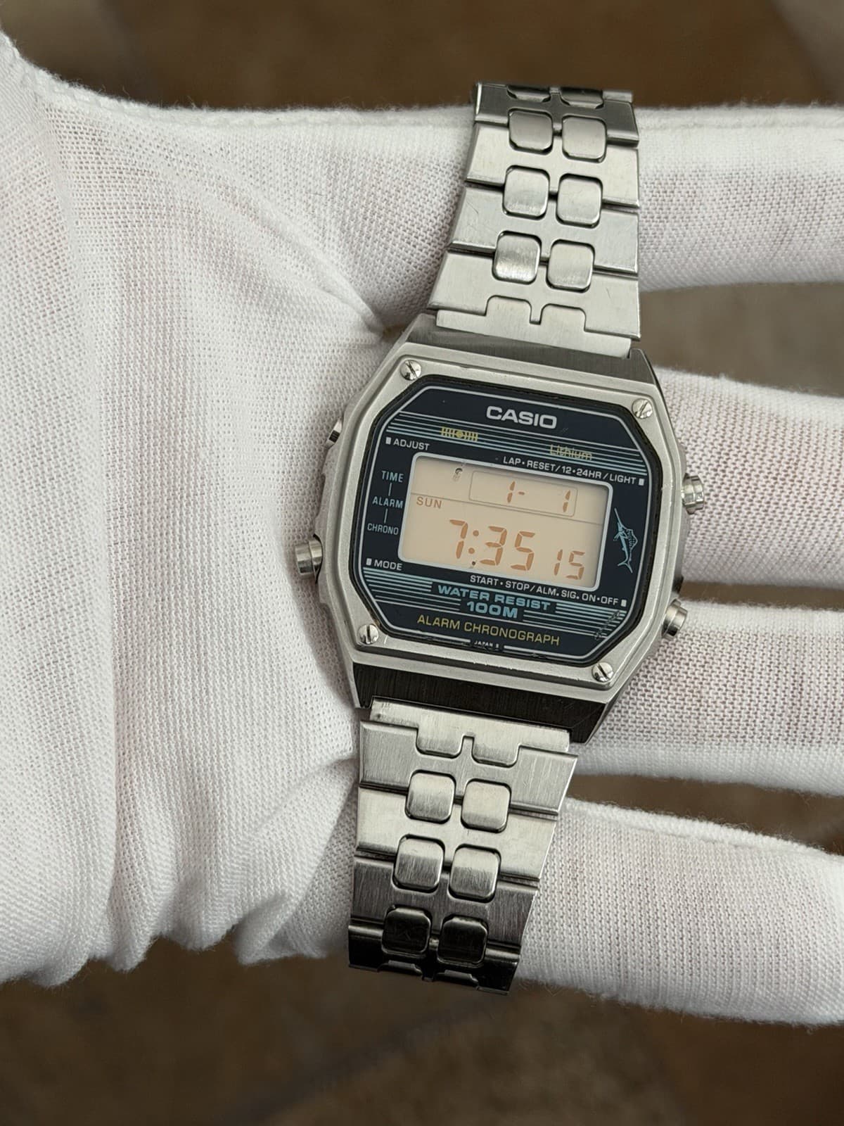 Rare Vintage Casio Marlin W-350 Men’s Digital Sports Watch JDM 1980s Module 152