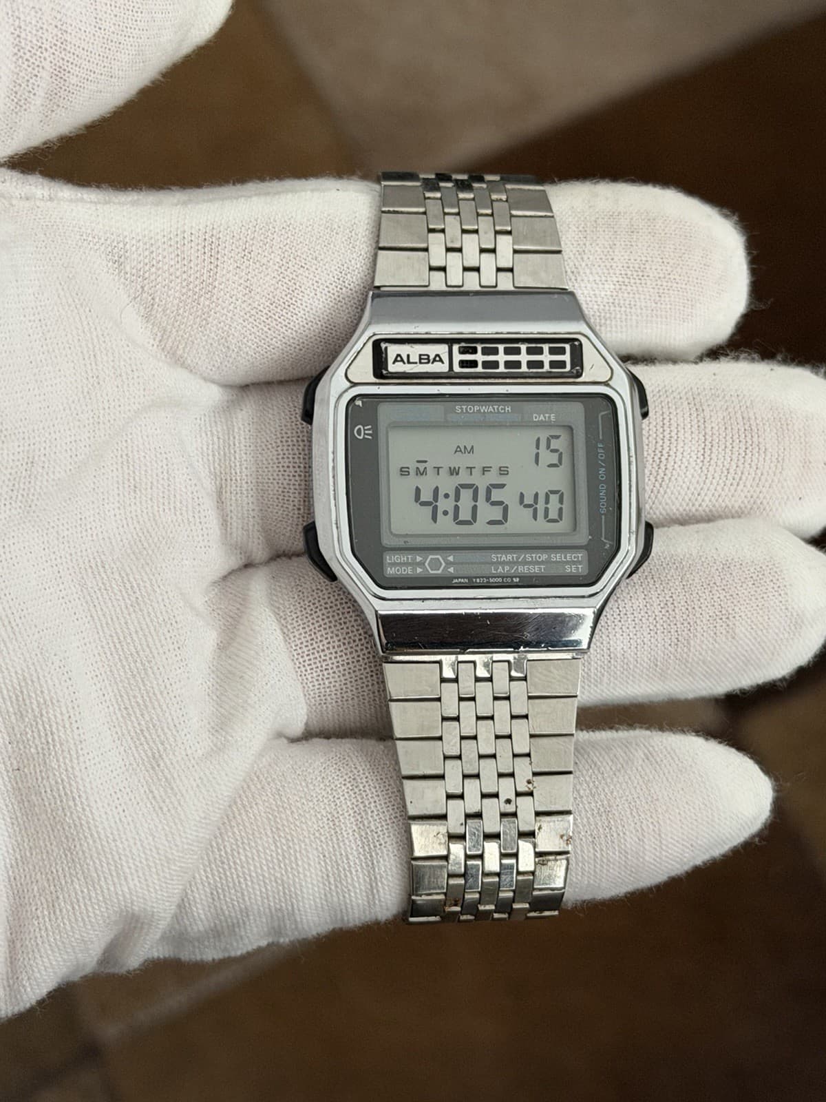 Rare Vintage Alba Y823-5000 Men’s Alarm Chronograph Digital Sports Watch JDM 80s