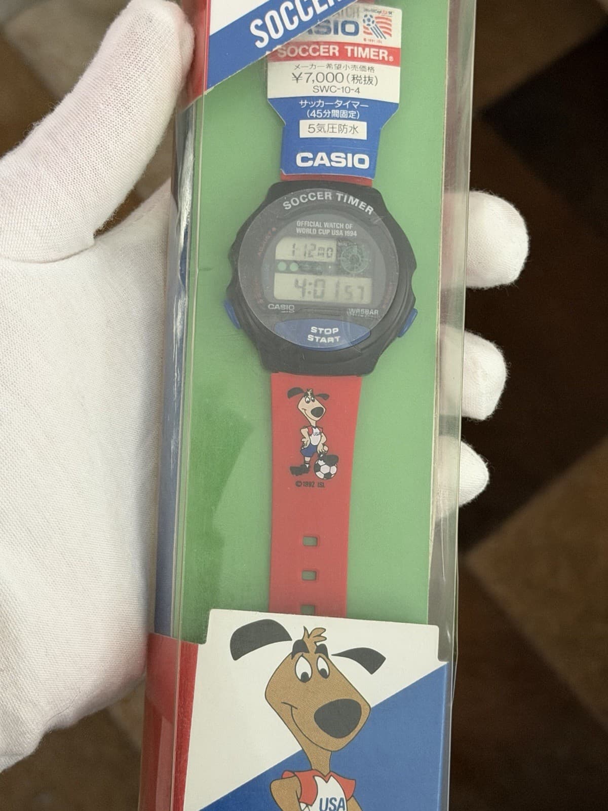 NOS Casio Soccer Timer SWC-10 World Cup USA 1994 Men’s Digital Sports Watch