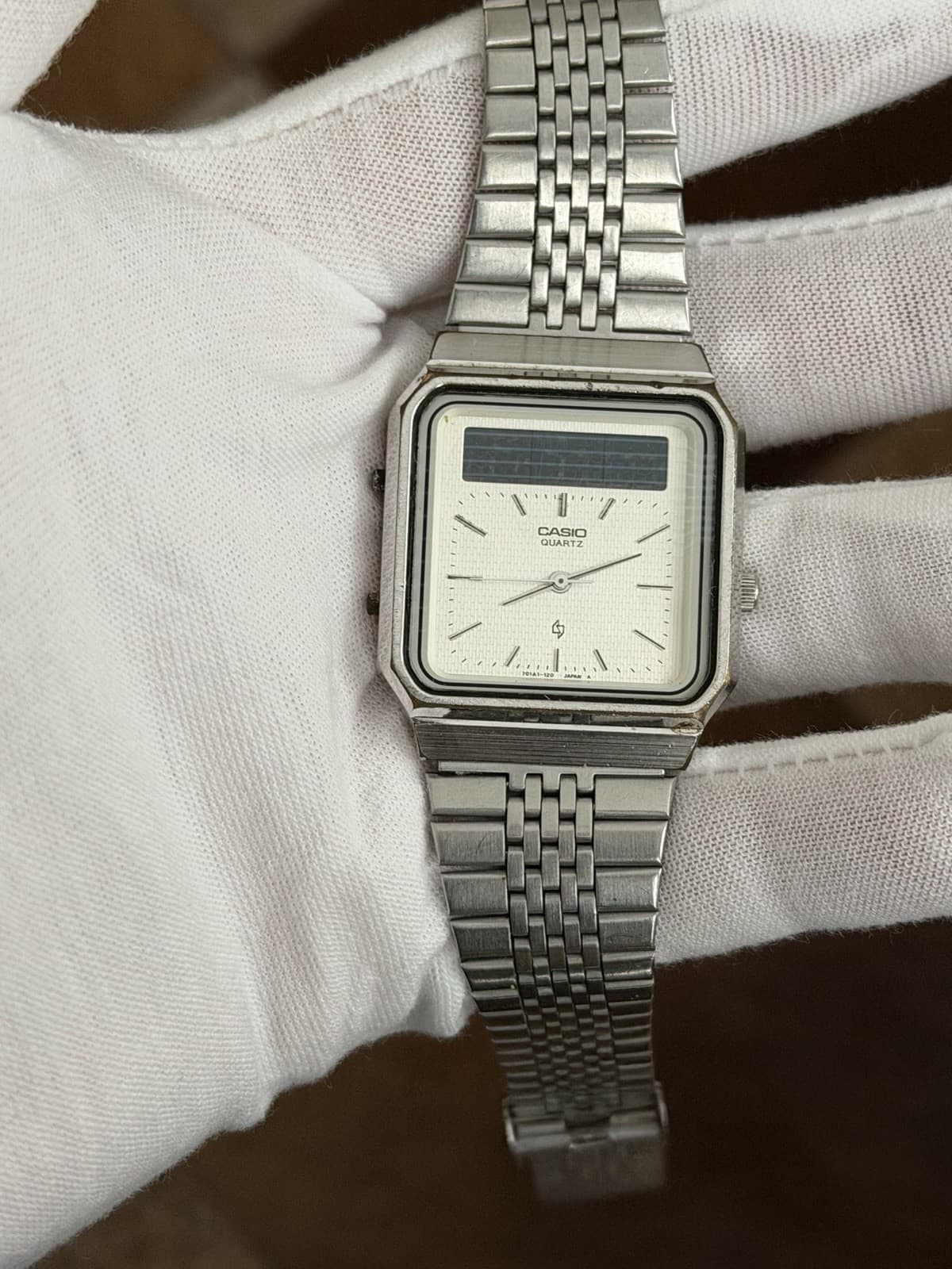 Rare Vintage Casio AT-550 Janus Ana-Digi Touchscreen Calculator Watch JDM 1980s