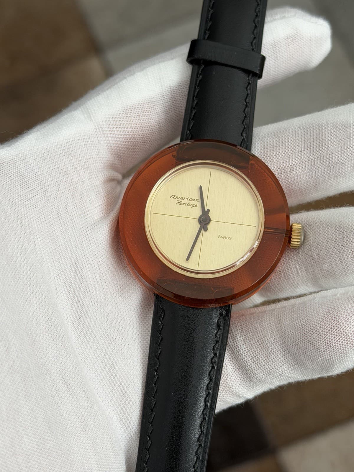 Rare Vintage American Heritage Swiss Manual Wind Men’s Watch 1970s