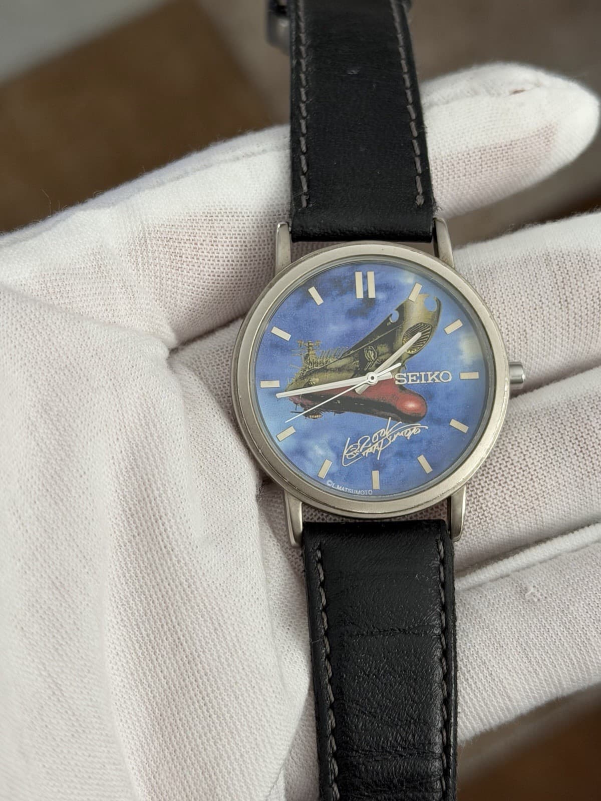 Rare Vintage Seiko 7N01-8A40 Space Battleship Yamato Leiji Matsumoto Men’s Watch