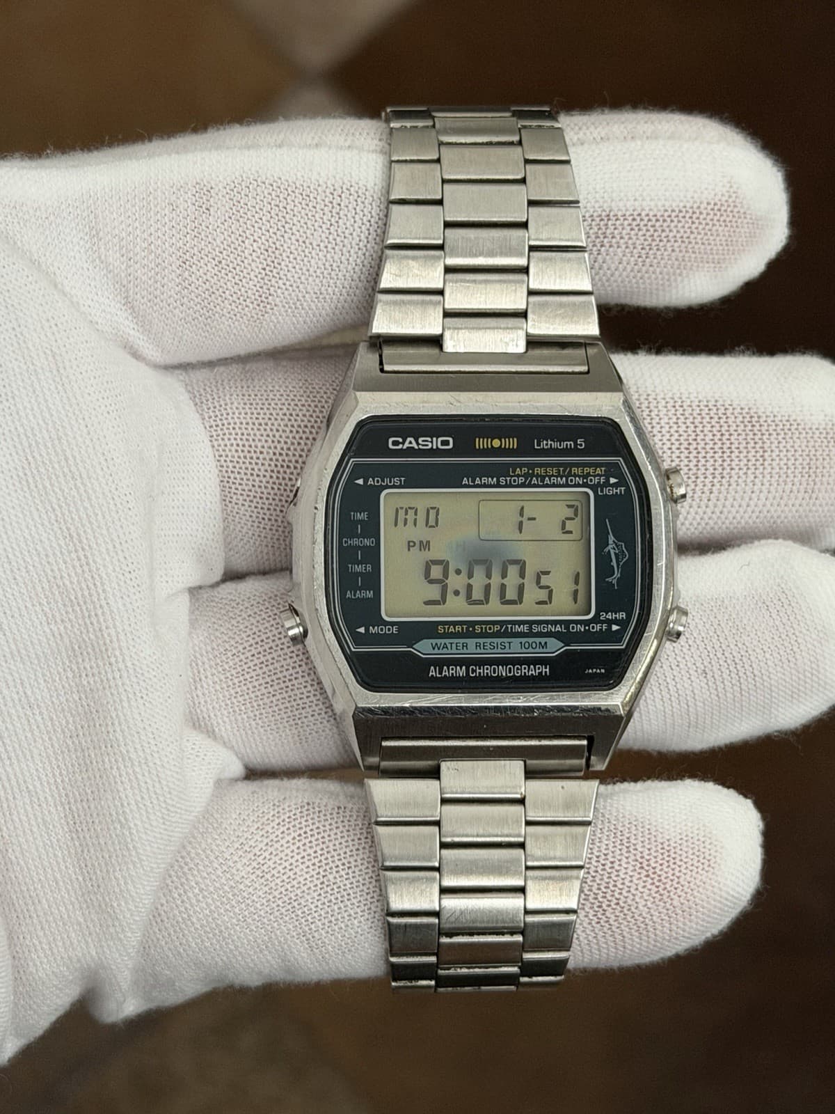 Rare Vintage Casio Marlin H101 Men’s Digital Sports Watch Module 106 JDM 1980s