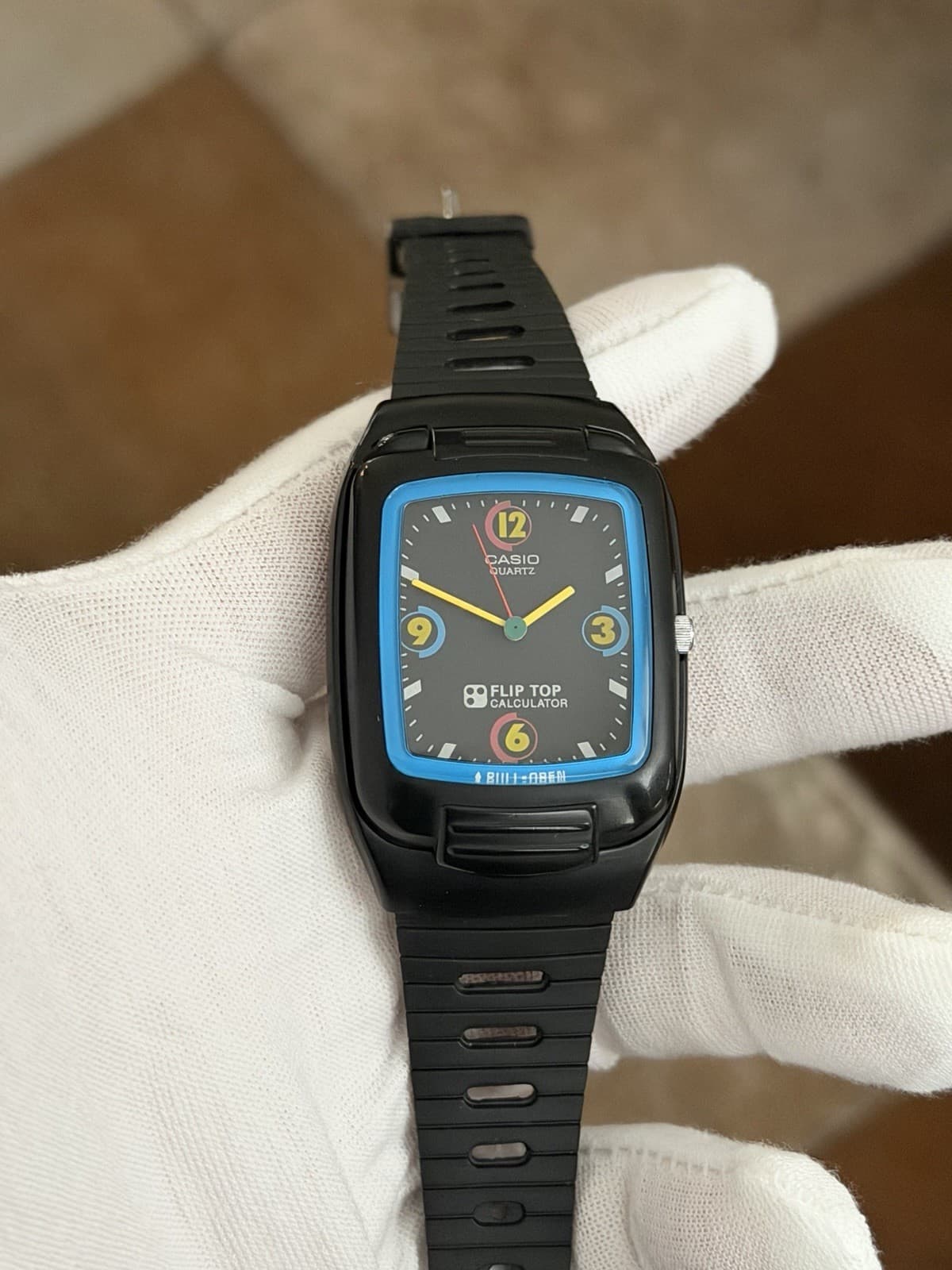 Rare Vintage Casio FTP-11 Flip Top Calculator Ana-Digi Men’s Watch JDM 1980s