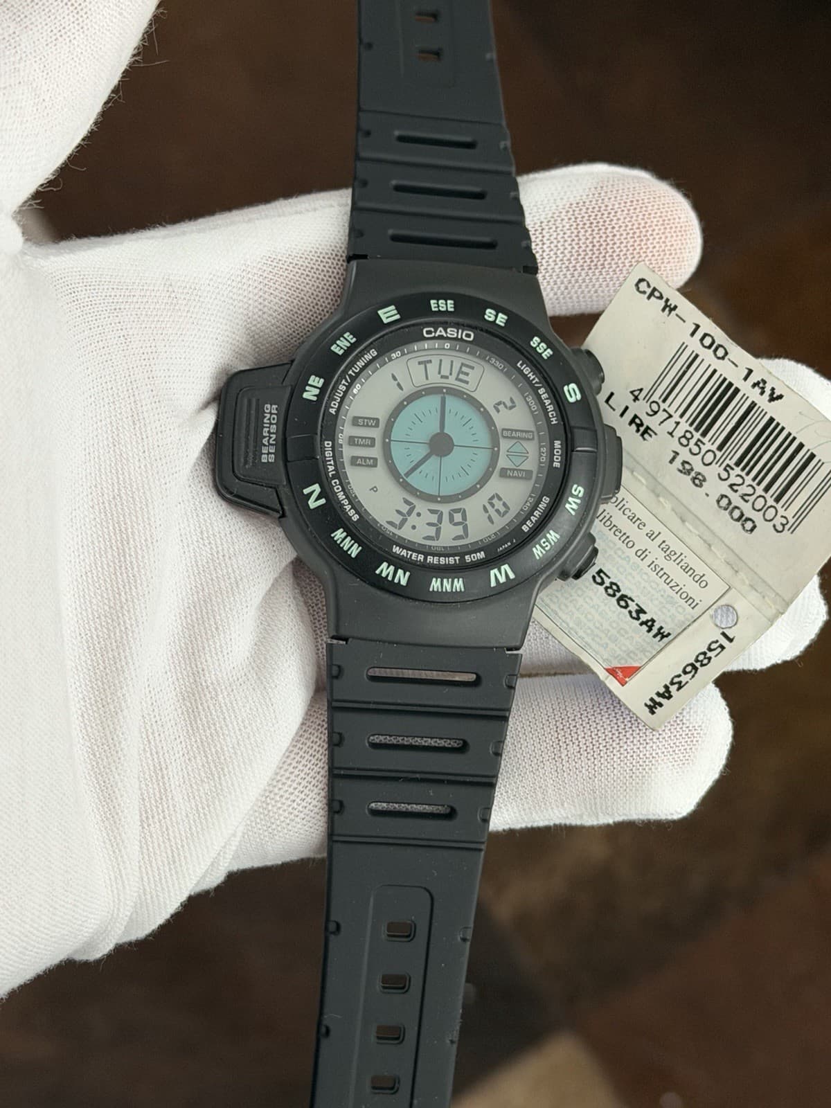 NOS Rare Vintage Casio CPW-100 Men’s Digital Compass Sports Watch JDM 1990s