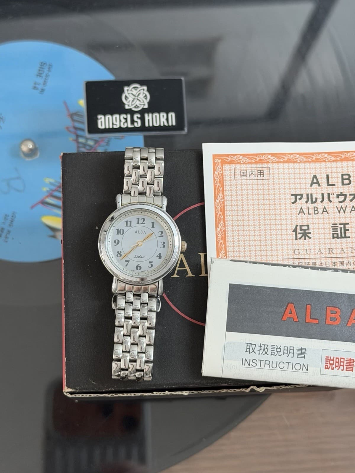 Rare Vintage Alba Solar V181-0A80 Ladies MOP Dress Watch JDM 1990s
