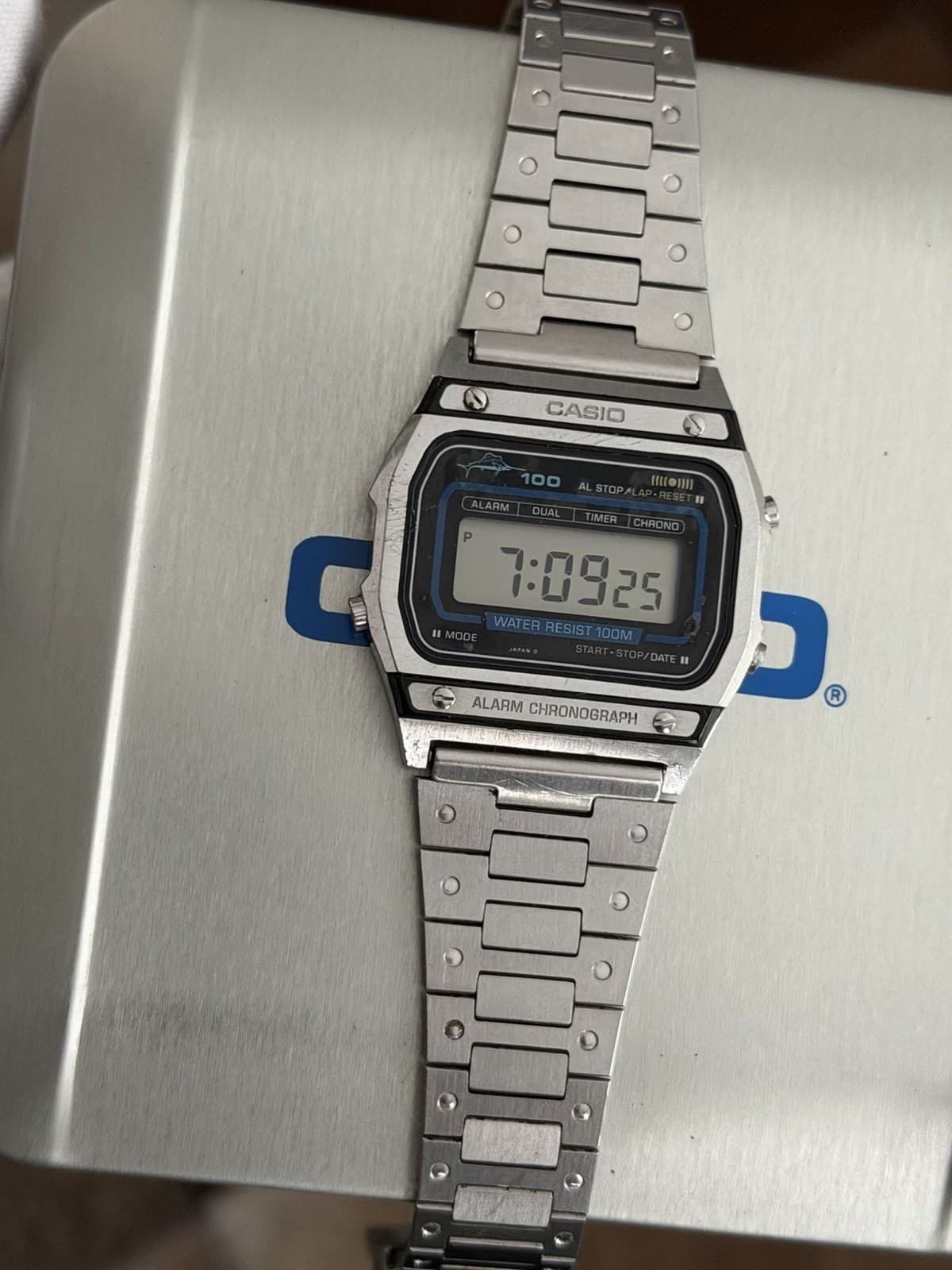 Rare Vintage Casio Marlin WS-710 Alarm Chronograph Digital Sports Watch JDM 80s