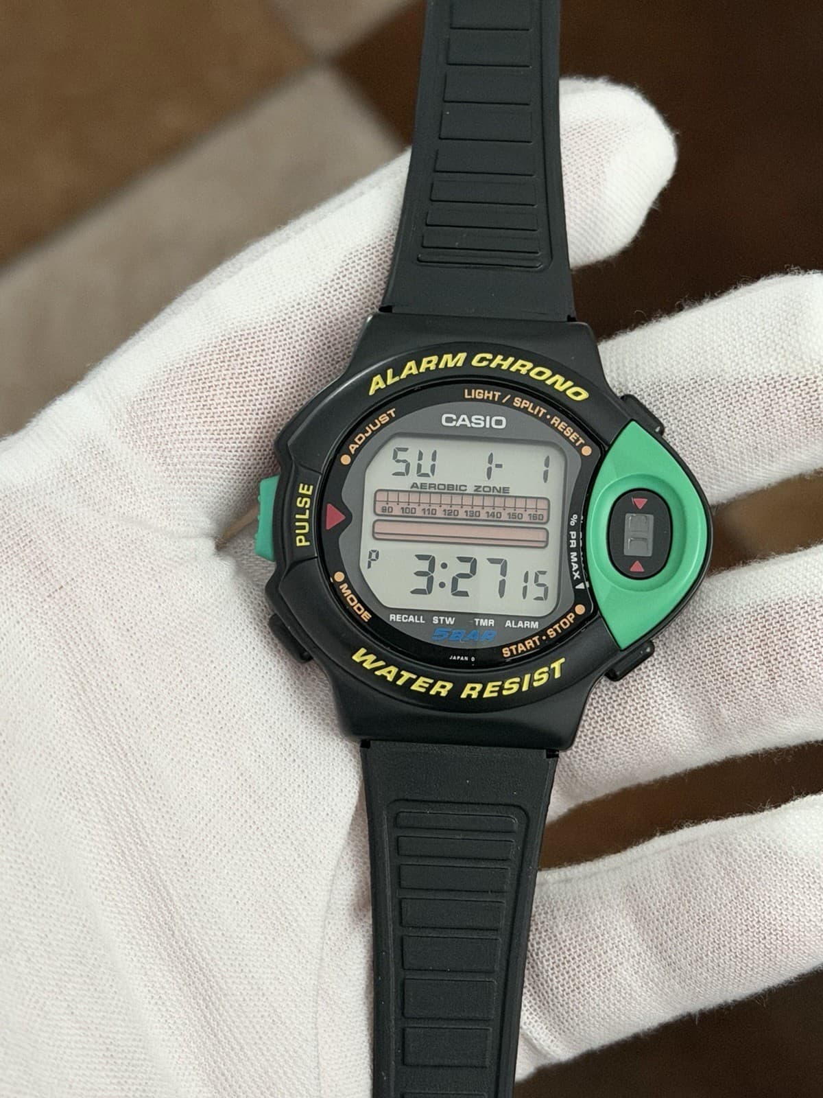 Rare Vintage Casio JP-200W Aerobic Pulse Monitor Men’s Digital Sports Watch JDM