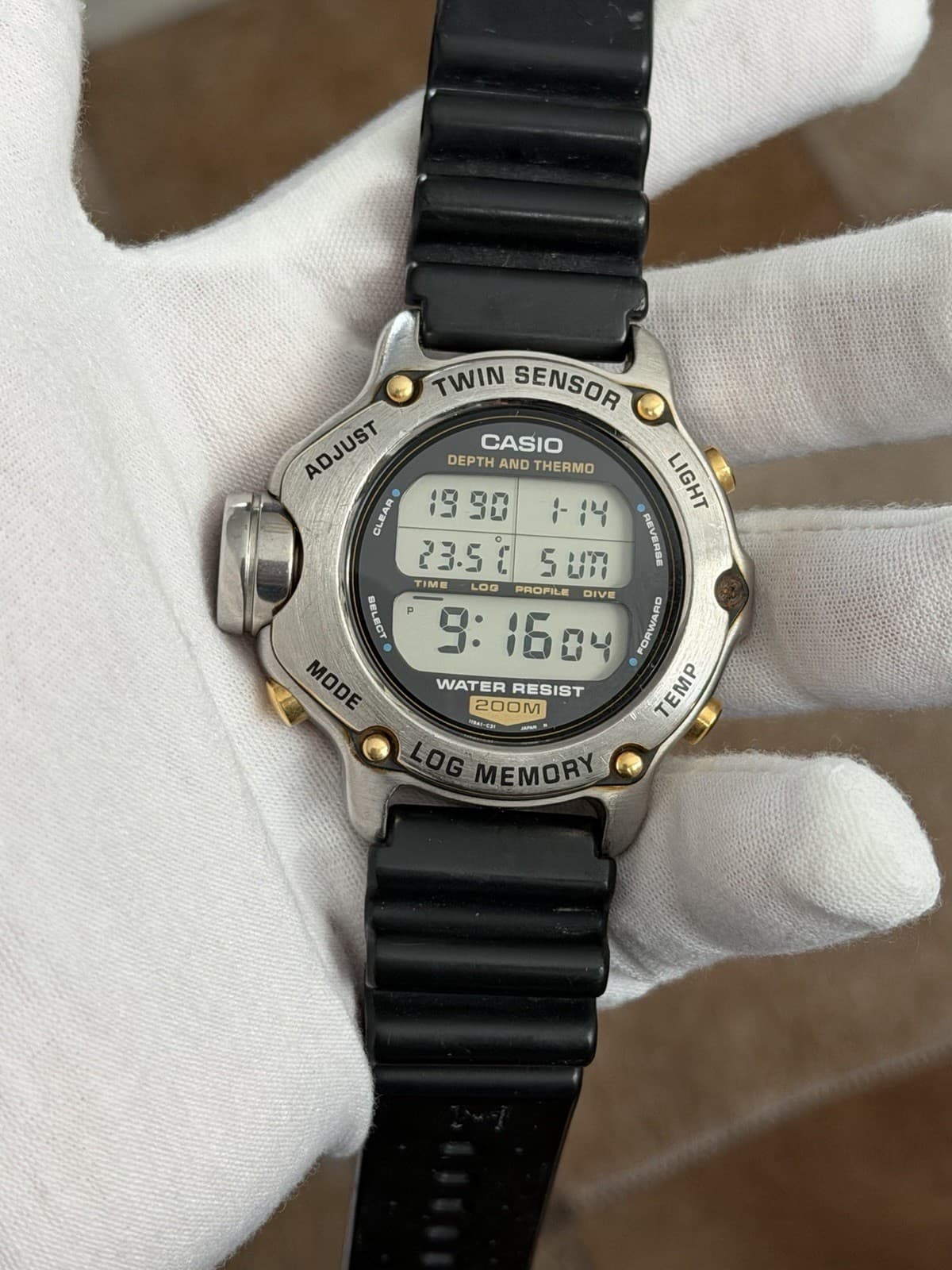 Rare Vintage Casio DEP-600 Men’s Twin Sensor Digital Diver’s Sport Watch JDM 90s