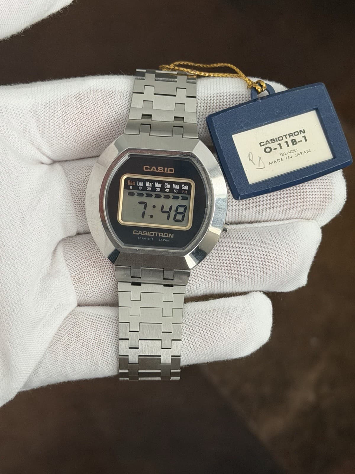 Rare Vintage Casio Casiotron 0-11 Men’s Italian Calendar Digital Watch JDM 1970s