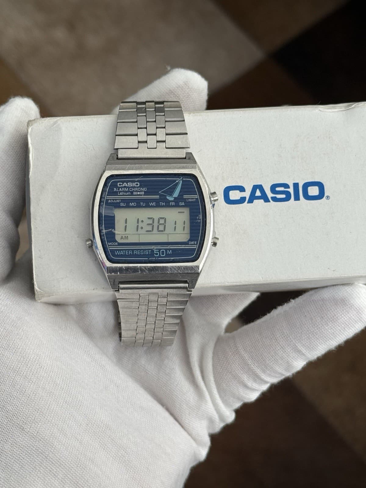 Rare Vintage Casio Sailboat W-61 Men’s Digital Sports Watch Module 81 JDM 1980s