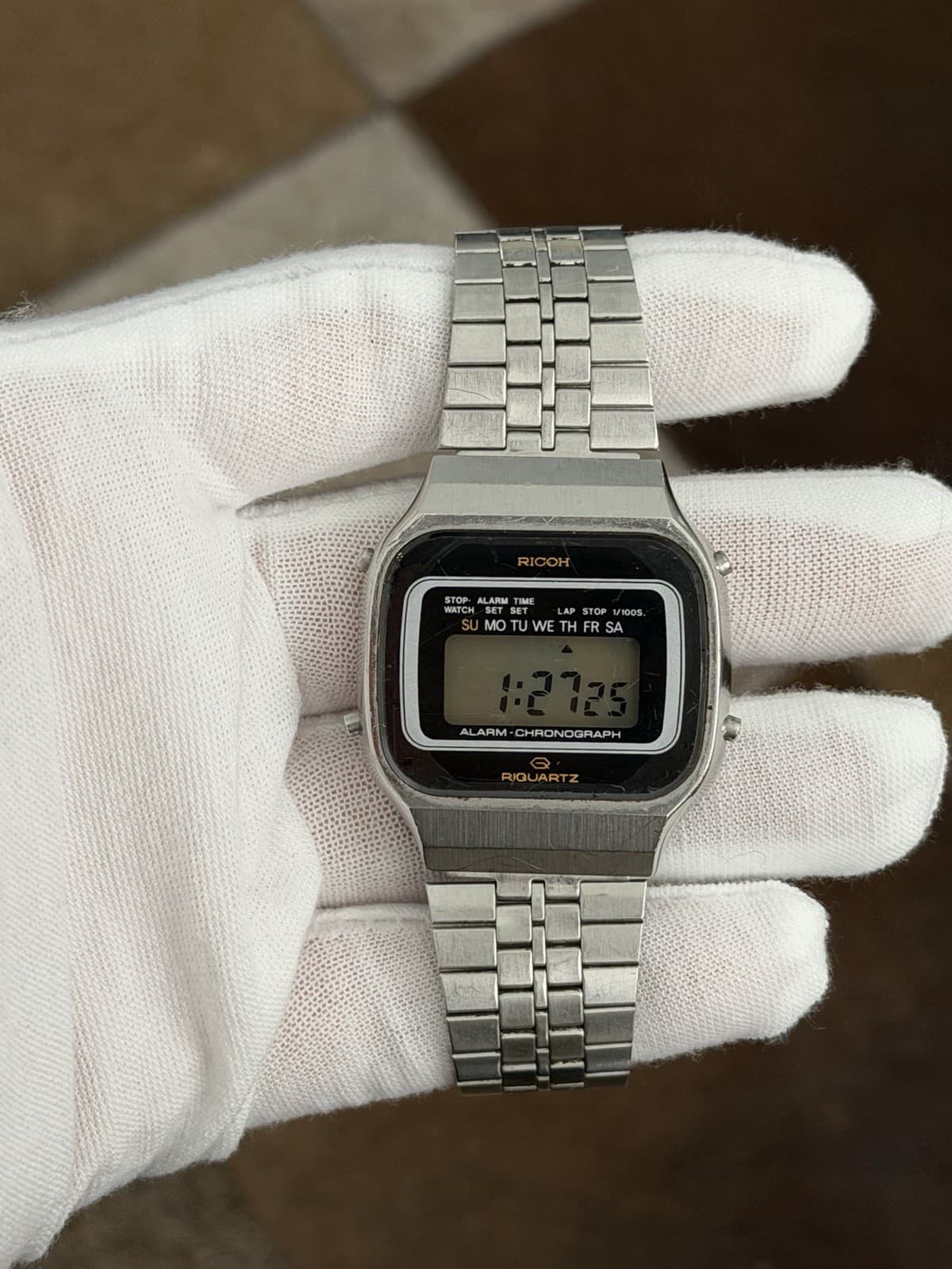 Rare Vintage Ricoh Riquartz Men’s Digital Alarm Chronograph Sports Watch JDM 70s