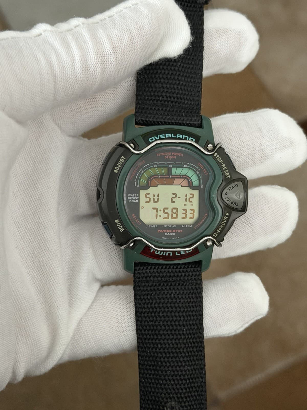 Rare Vintage Casio Overland LED W-920 Seymour Powell Design Sports Watch JDM 90s