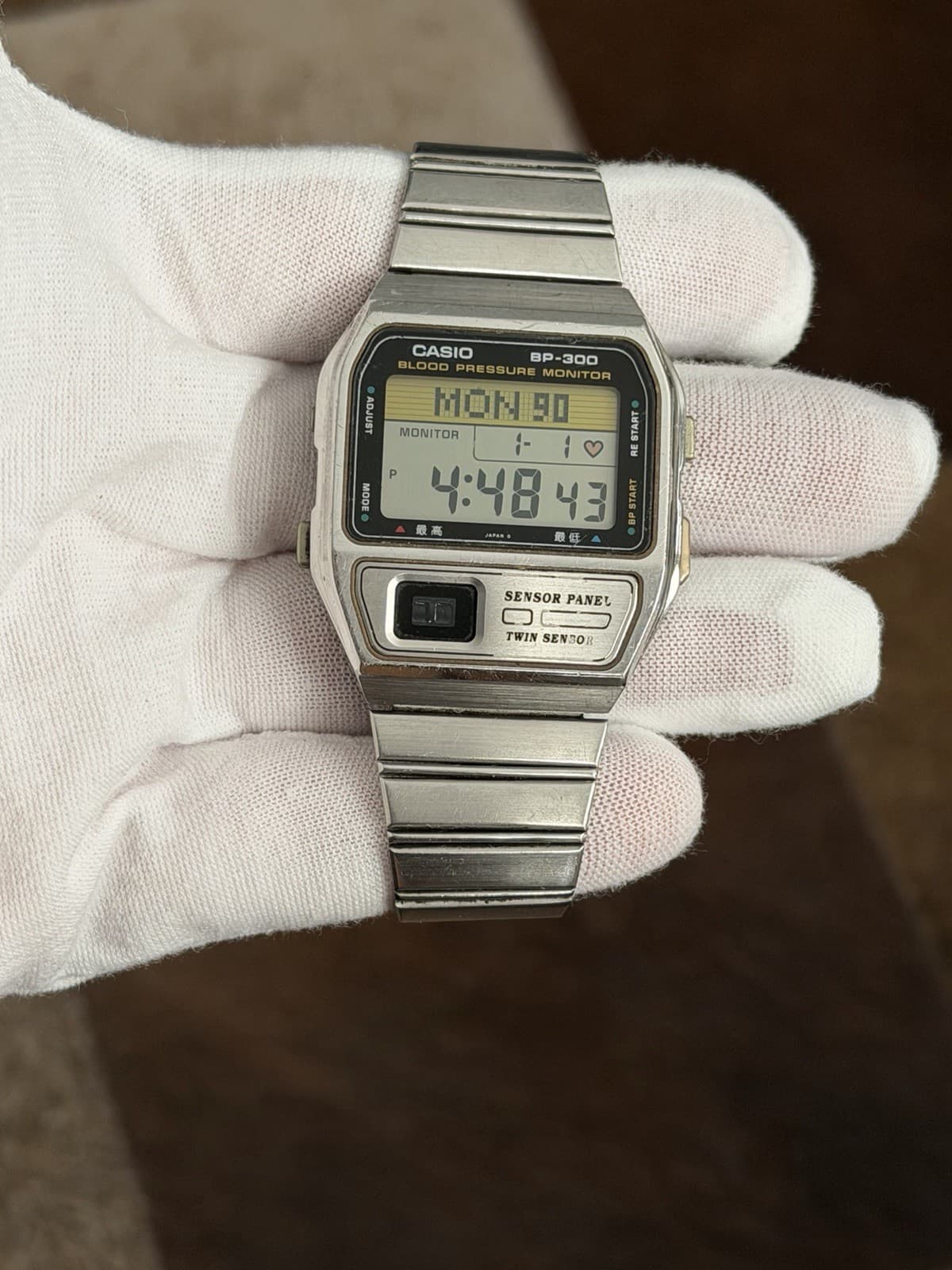 Rare Vintage Casio BP-300 Blood Pressure Monitor Men’s Digital Watch JDM 1990s