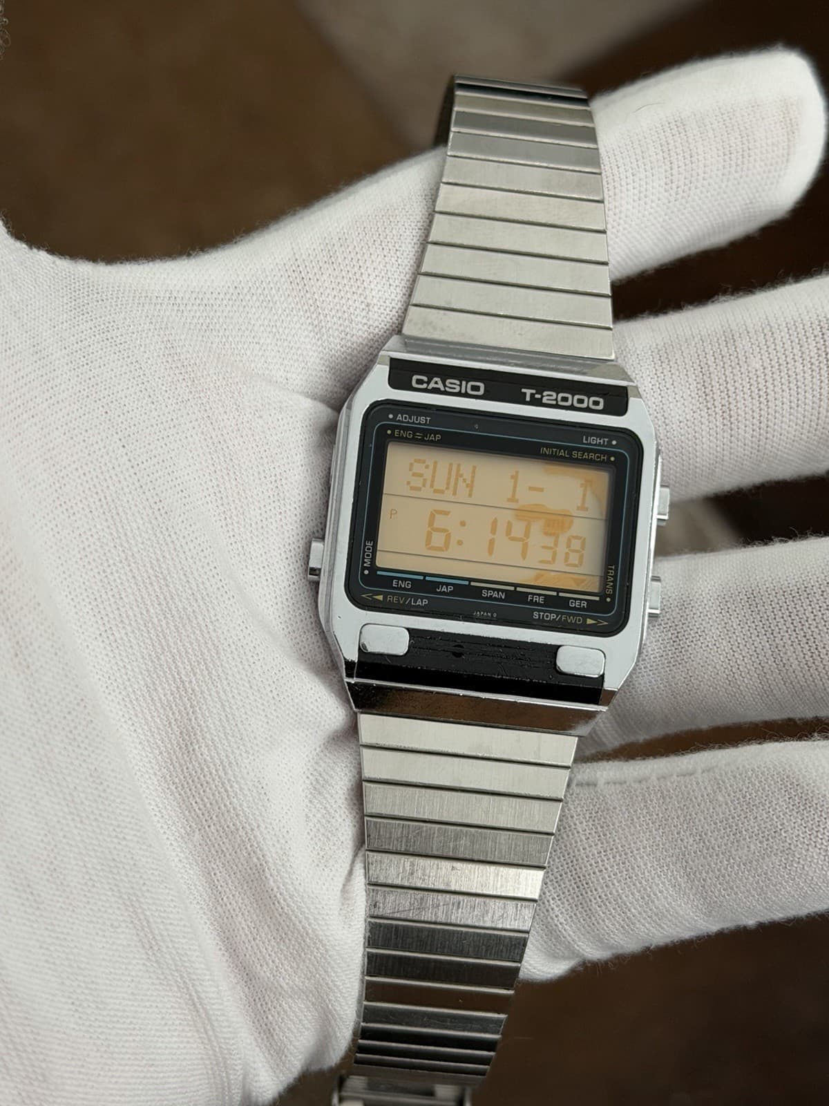 Rare Vintage Casio T-2000 Men’s Digital Dictionary Watch Module 219 JDM 1980s