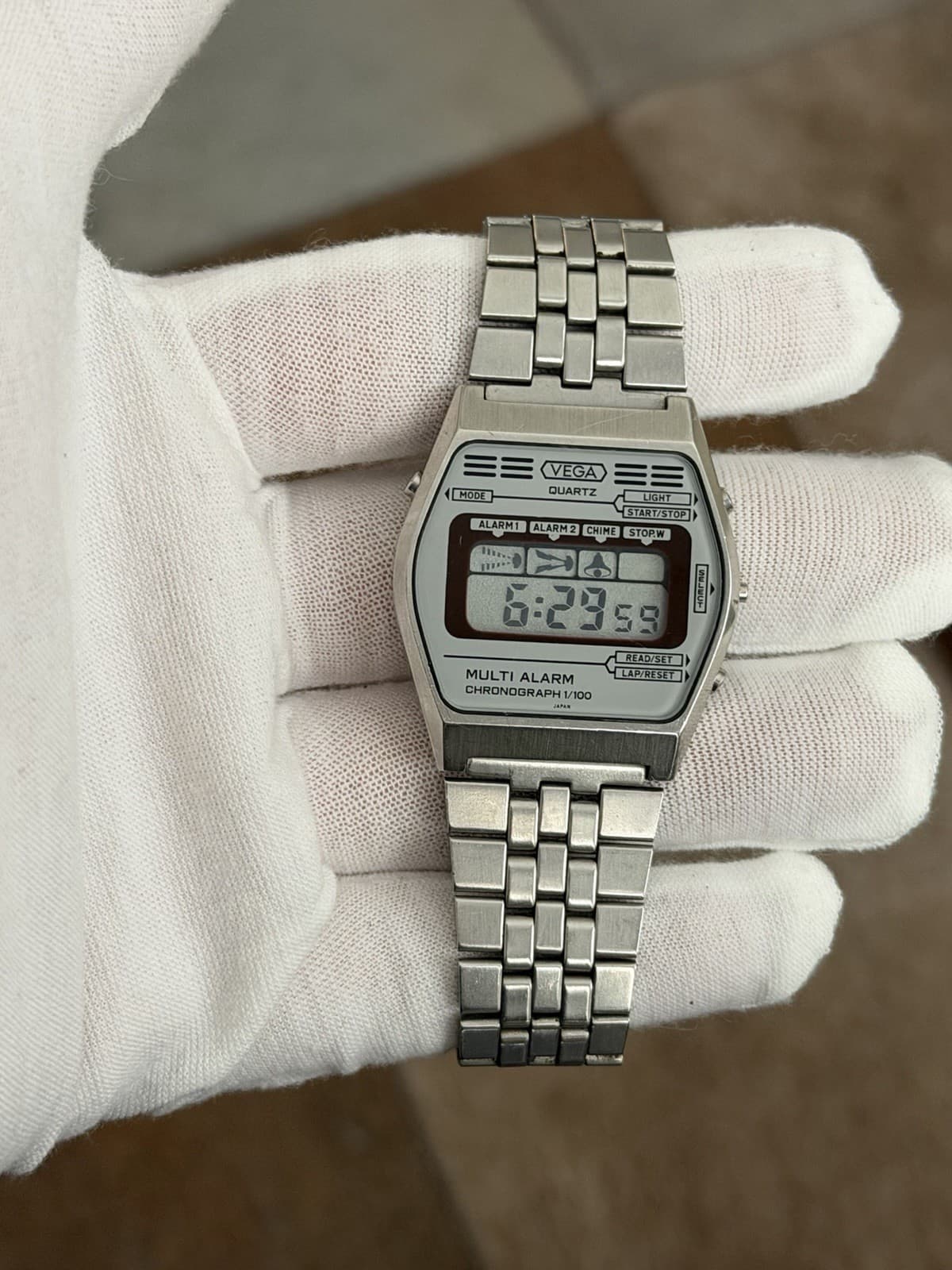 Rare Vintage Citizen Vega Alarm Chronograph Digital Watch 9248-390067 JDM 1980s