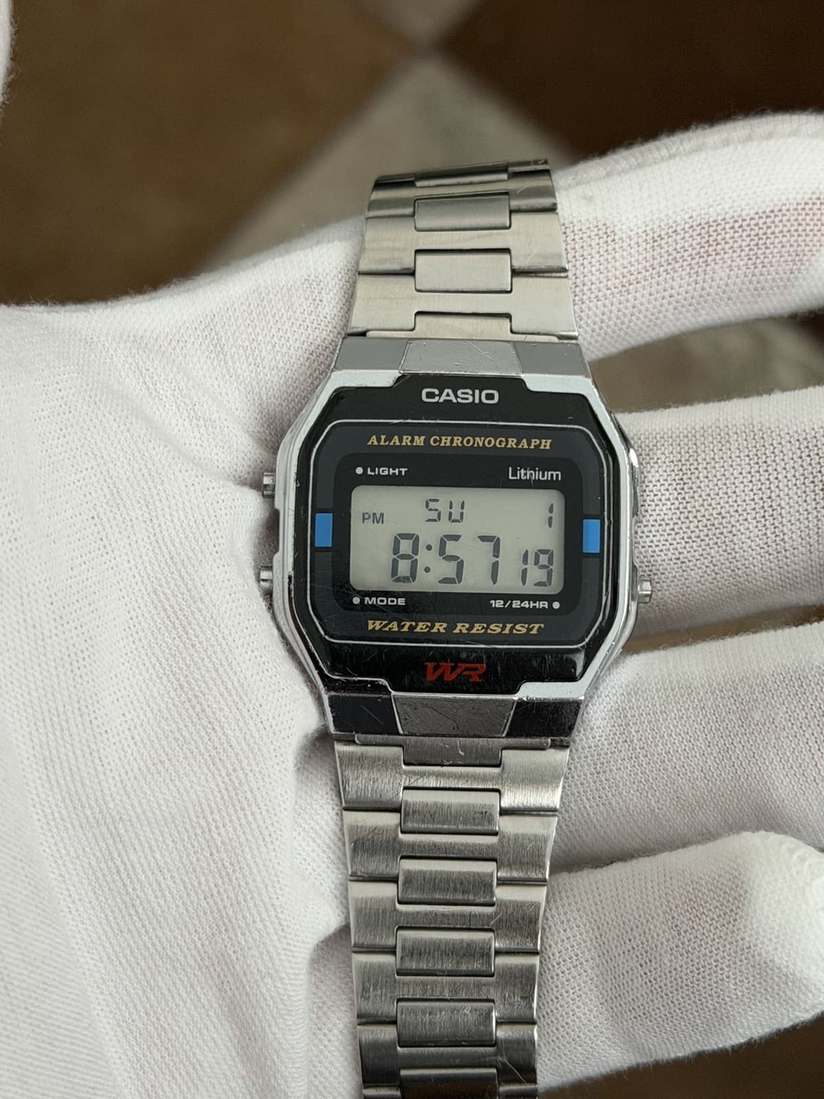 Rare Vintage Casio A163 Digital Alarm Chronograph Sports Watch JDM 1980s