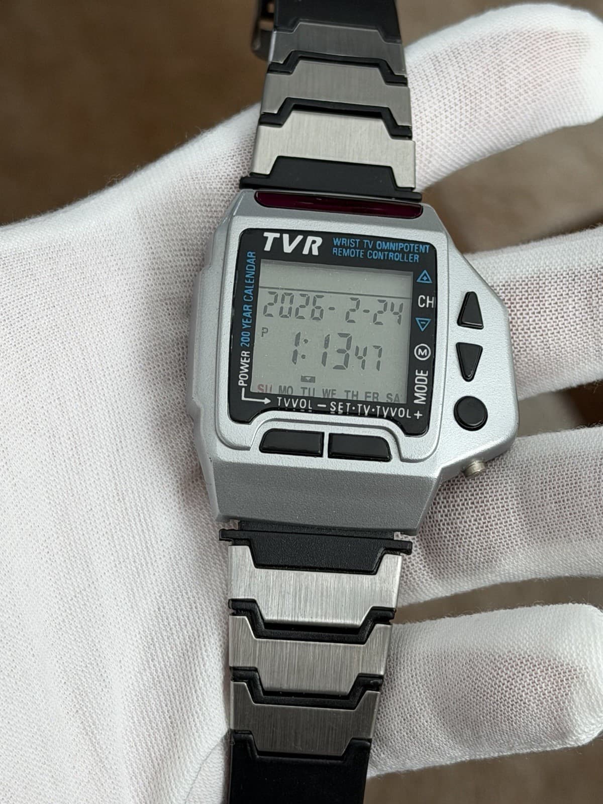 Rare Vintage TVR Wrist Remote Controller Men’s Digital Watch JDM 1990s