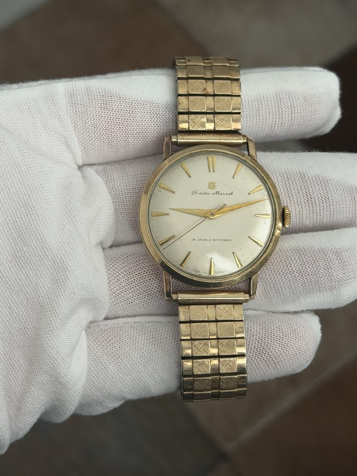Seiko Marvel 14029 Men’s Vintage Seikosha 19J Manual Classic Dress Watch JDM 50s