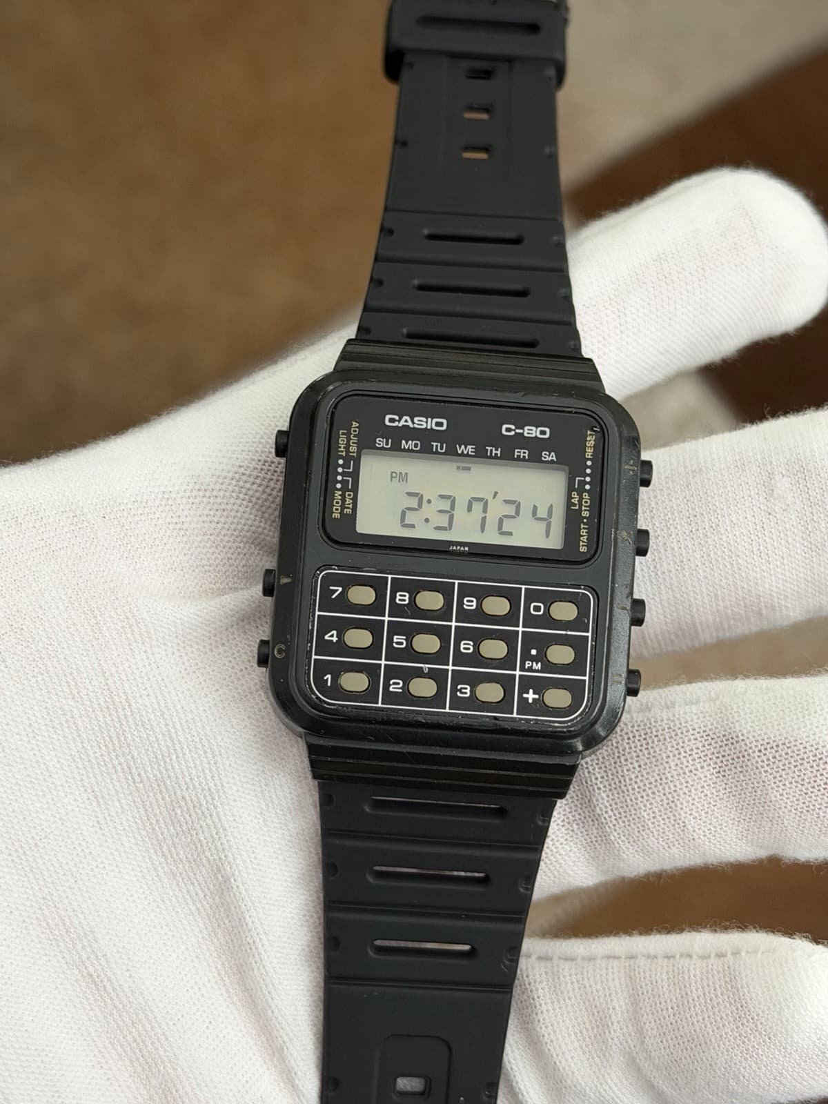 Casio C-80 Men’s Vintage Digital Calculator Watch Module 133 JDM 1980s