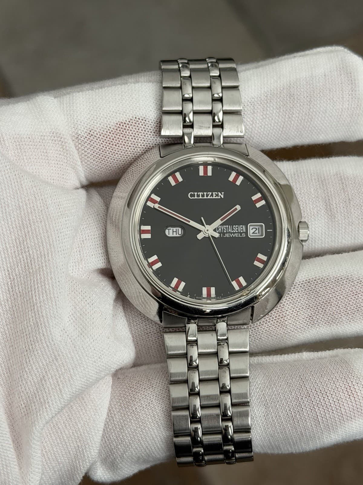 Citizen Crystal Seven Men’s Vintage 21J Automatic Dress Sports Watch JDM 1970s