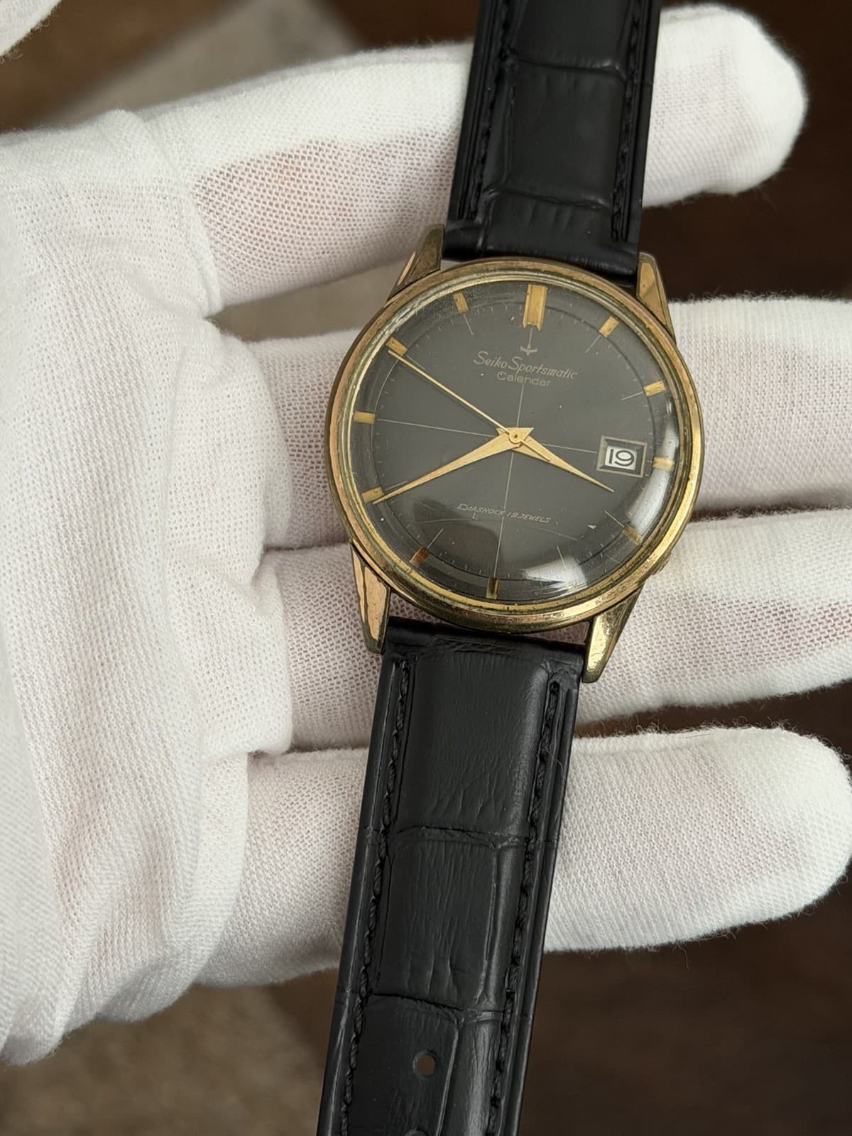 Seiko Sportsmatic Calendar 15037D Men’s Vintage Automatic Dress Watch JDM 1960s