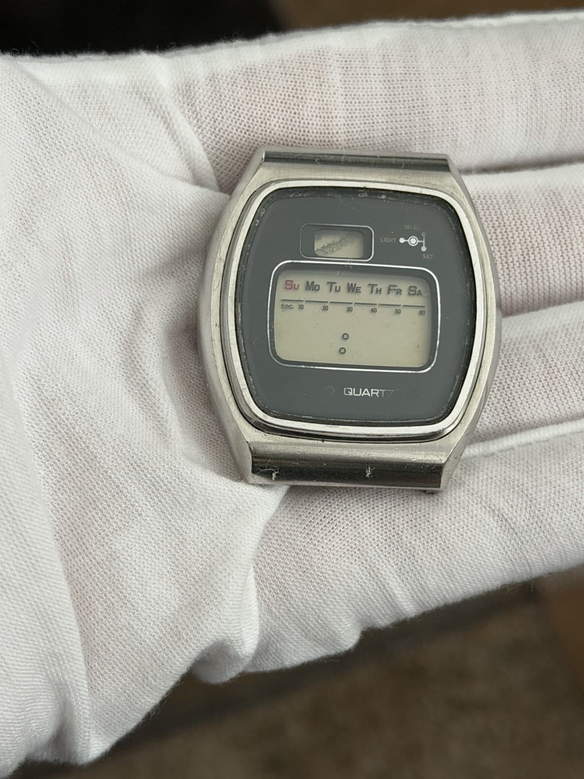 Rare Vintage Seiko Quartz LC 0124-0030 Men’s Digital Sports Watch JDM 1970s